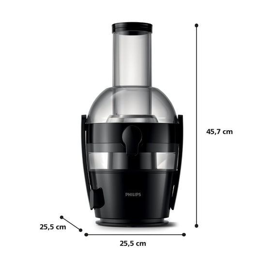Philips Entsafter 800W mit QuickClean, 2L Saftbehälter & XL Einfüllschacht
