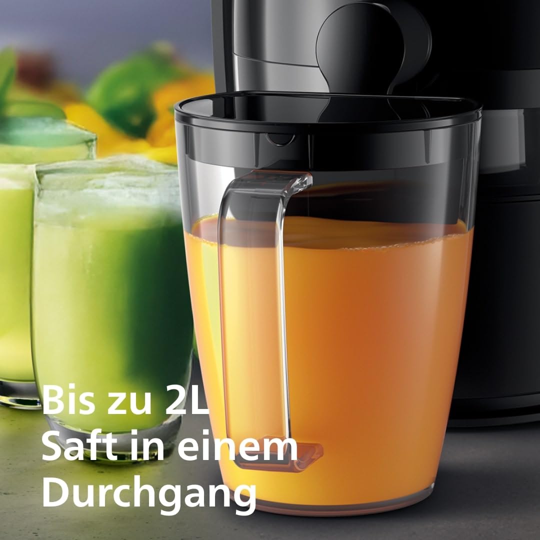 Philips Entsafter 800W mit QuickClean, 2L Saftbehälter & XL Einfüllschacht