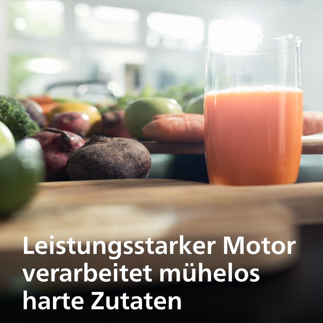 Philips Entsafter 800W mit QuickClean, 2L Saftbehälter & XL Einfüllschacht